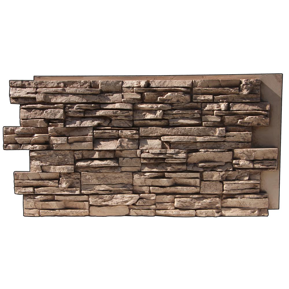 Superior Building Supplies Faux Grand Heritage 24 In X 48 In X 1 1 4 In Stack Stone Panel Cinnamon Hd Col2448 C The Home Depot