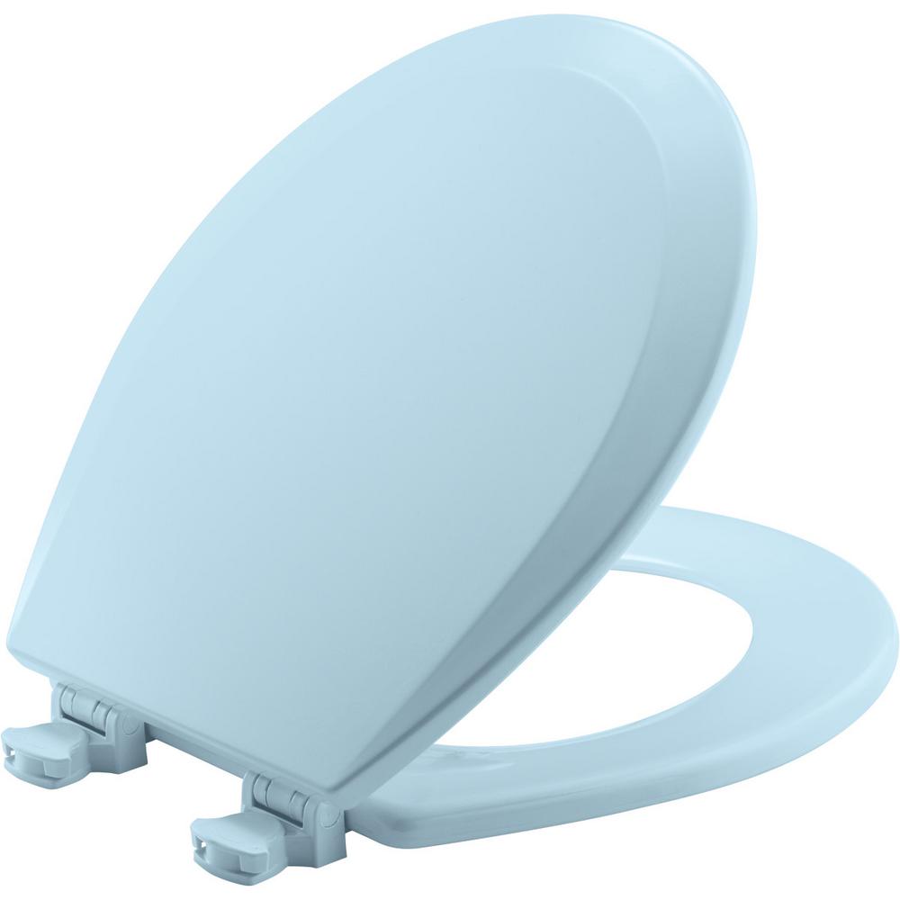 blue toilet lid cover