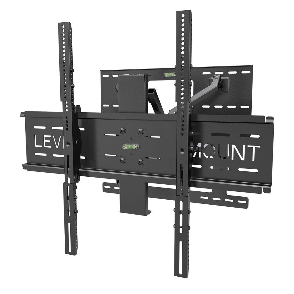 Level Mount Full Motion Deluxe Cantilever DC65DMC - Mounting kit (wall plate, mounting adapter, 2 support arms) for flat panel - steel - black - screen size: 34" - 65"