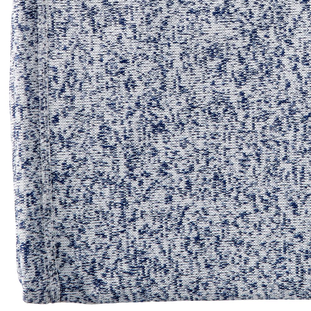 The Company Sweatshirt Knit Navy Reversible Throw Blanket