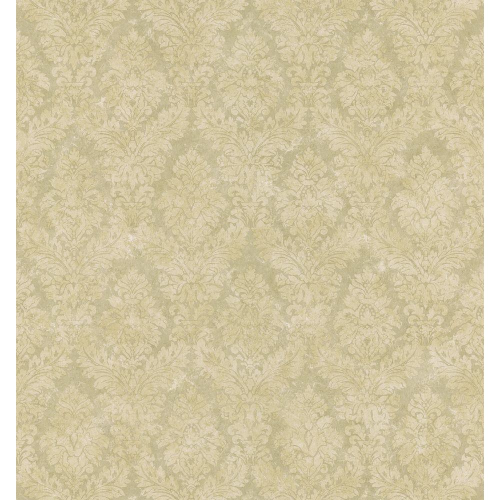 Brewster Textured Weaves Beige Textured Damask Wallpaper Sample-982 ...