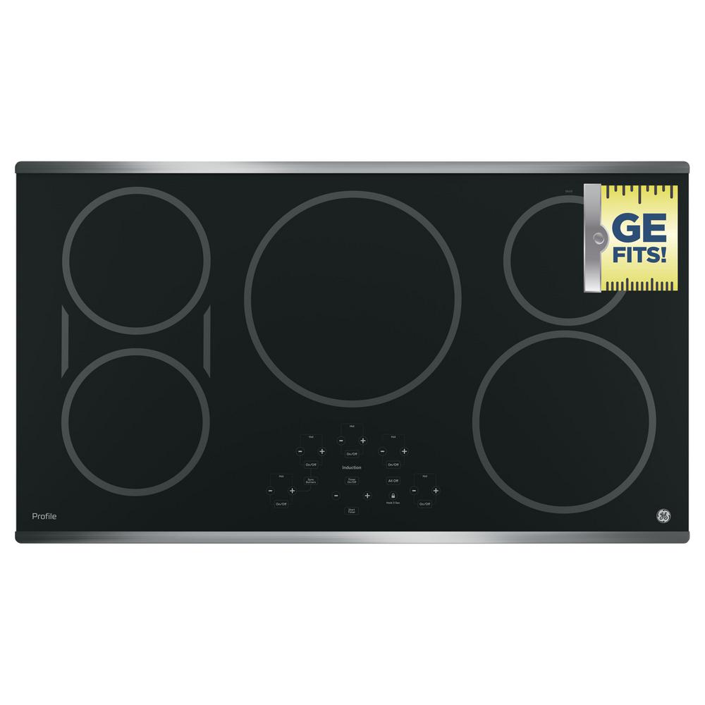 Ge Profile 36 In Electric Induction Cooktop In Stainless Steel