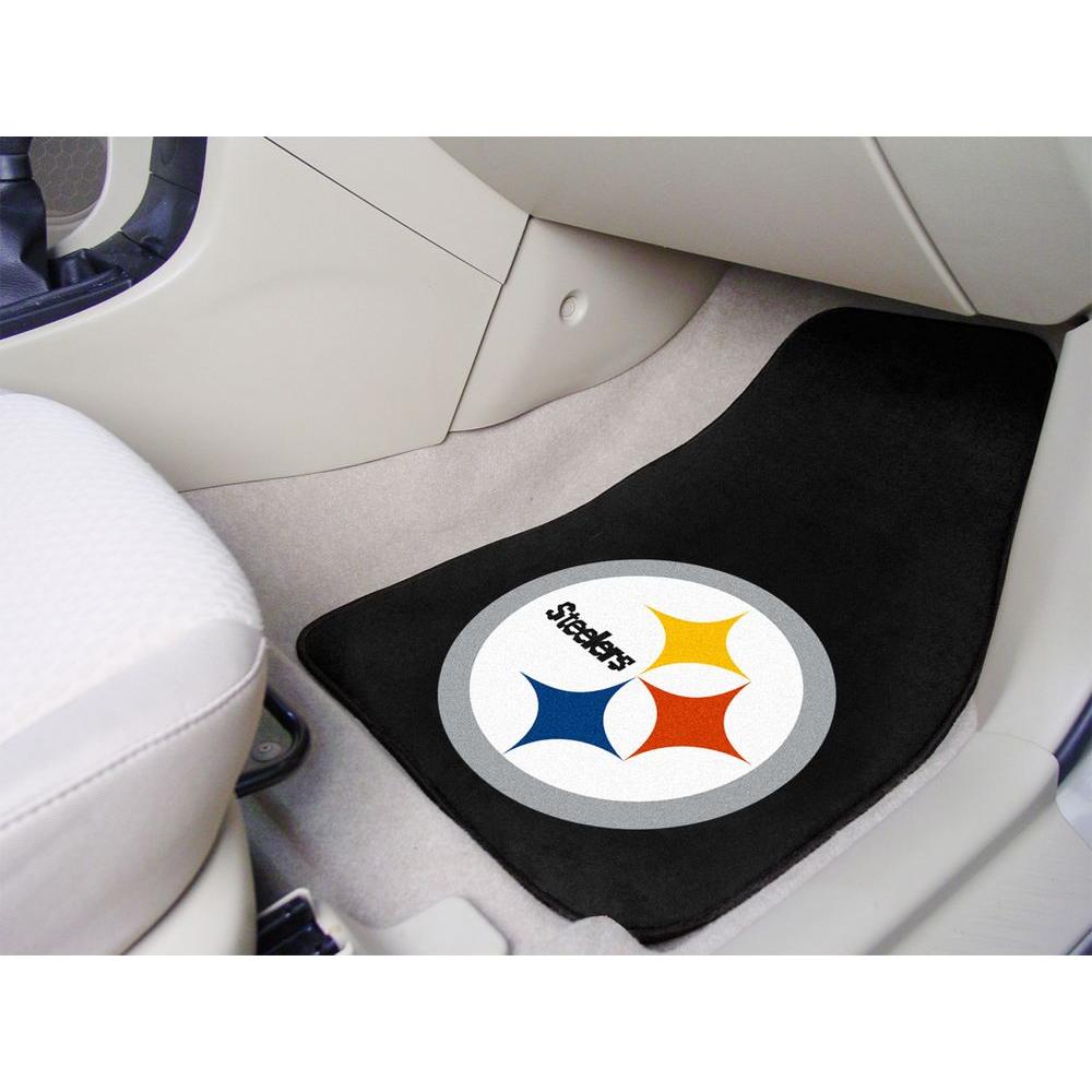 Fanmats Pittsburgh Steelers 18 In X 27 2 Piece Carpeted Car Mat Set 5826 The Home Depot Piece Carpeted Car Mat Set 5826, Steelers Car Seat Covers Set