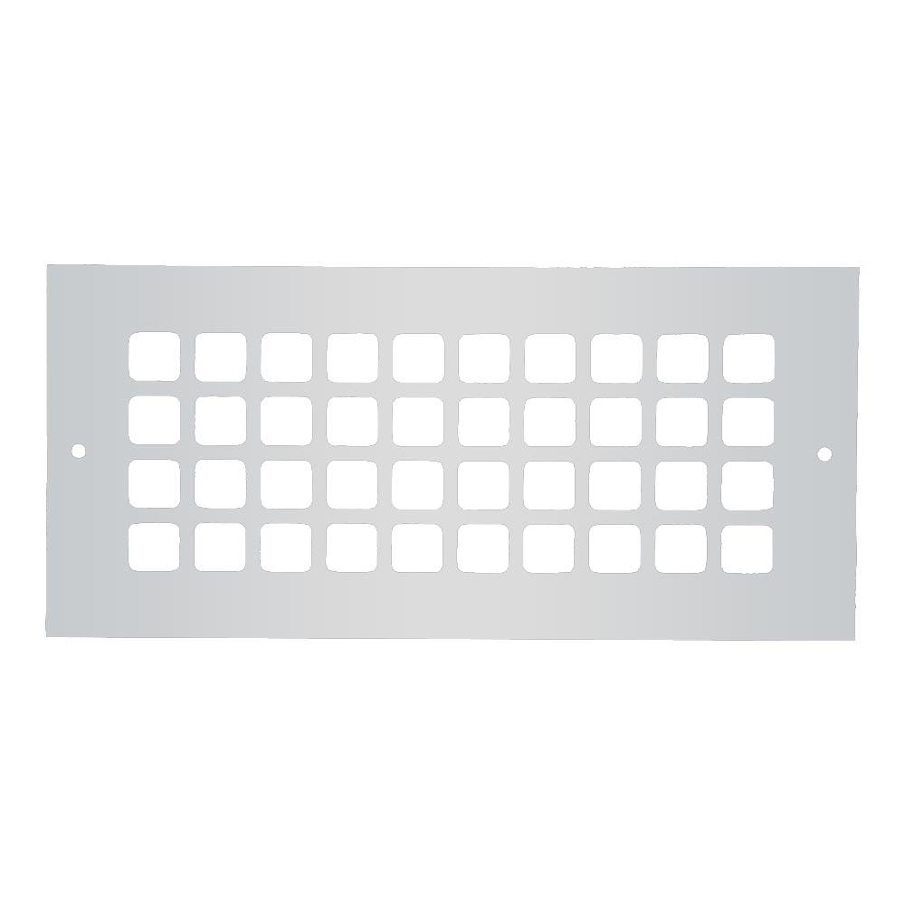 Reggio Registers Scroll Series 10 In X 4 In Aluminum Grille Gray With Mounting Holes 612 Ah The Home Depot
