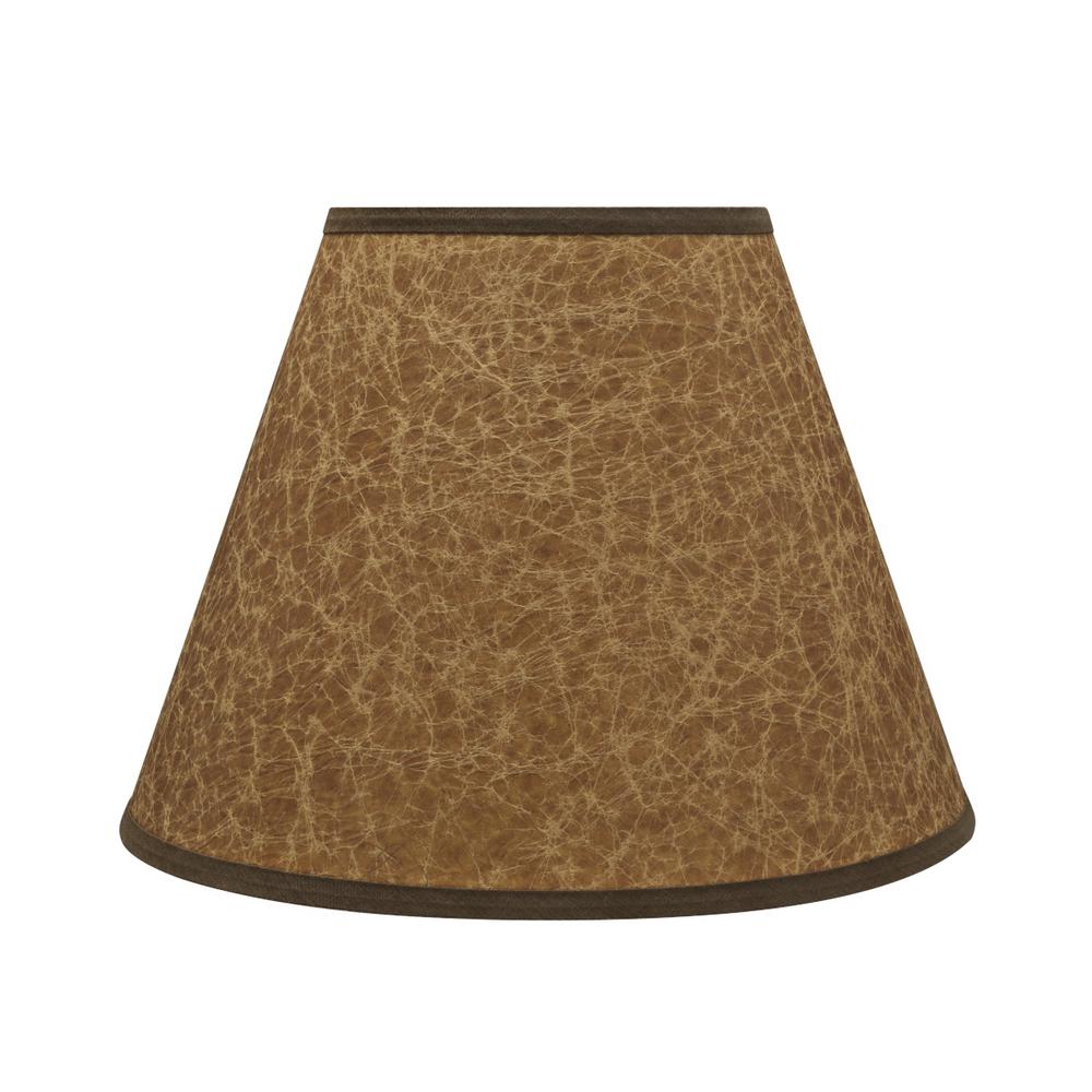 Lamp Shades Lamps The Home Depot Dark Brown Hardback Empire Lamp Shade