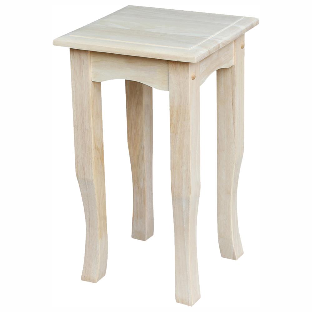 International Concepts Java Unfinished End Table OT60E The Home Depot