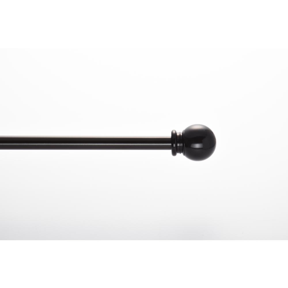  84-120 in. Telescoping 5/8 in. Ball Drapery Rod Set in Brown