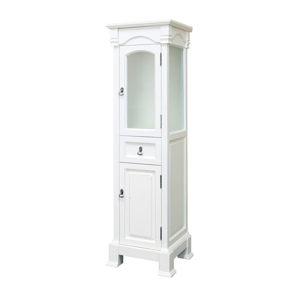 Beige Rustic Linen Cabinets Bathroom Cabinets Storage The Home Depot