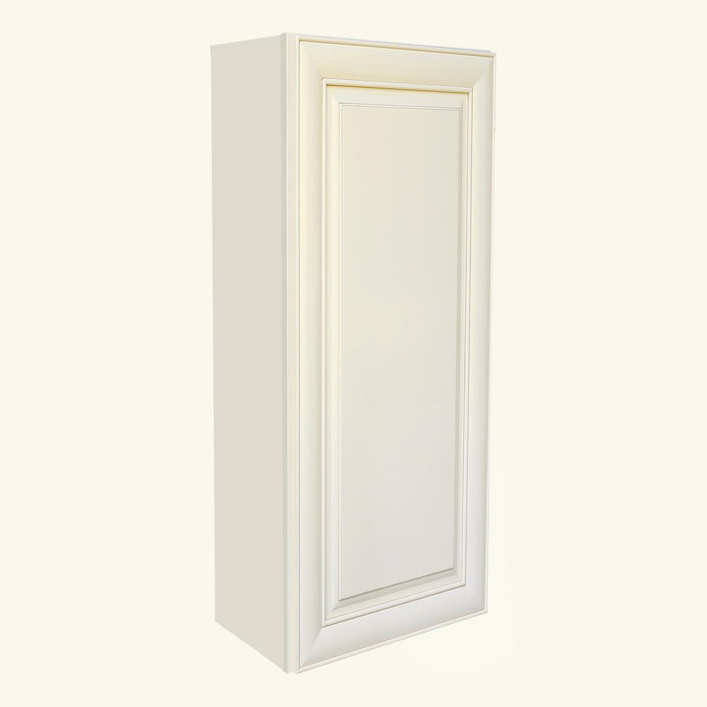 Plywell Ready To Assemble 18x36x12 In High Single Door Wall Cabinet In Antique White Awxw1836 The Home Depot