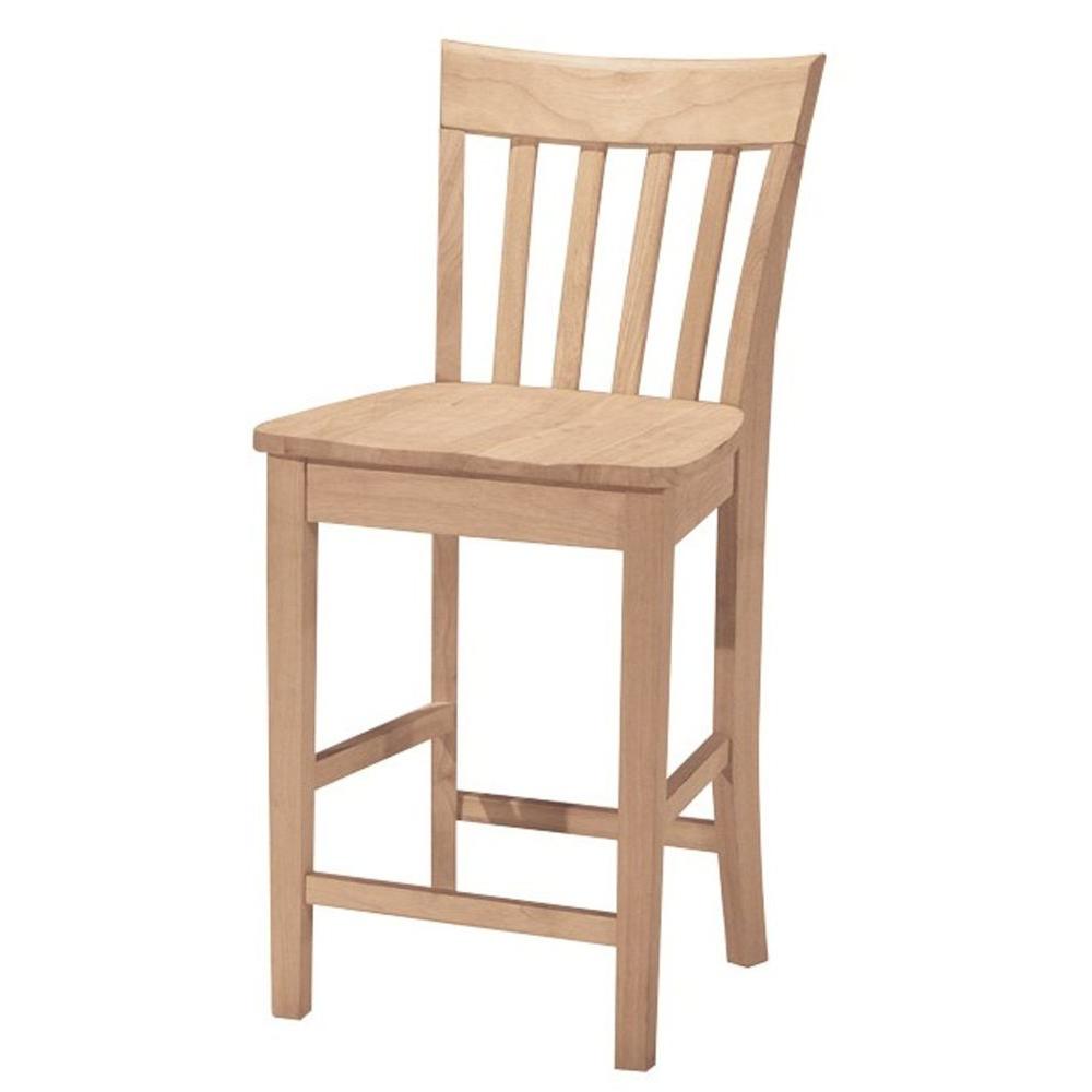 Unfinished Wood Bar Stools Kitchen Dining Room Furniture The 24 In