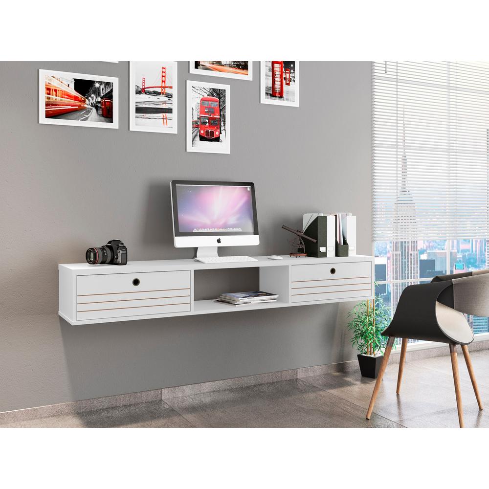 Luxor Liberty 62 99 In White Mid Century Modern Floating Office