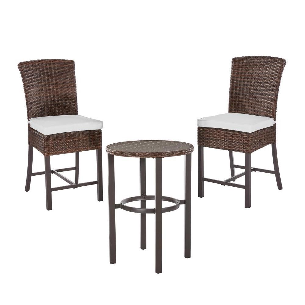 Hampton Bay Rehoboth 3-Piece Wicker Outdoor Bar Height Dining Set-720