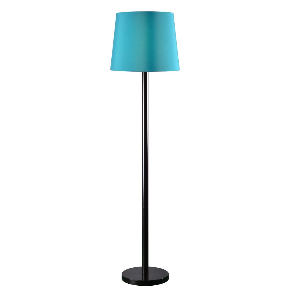 Kenroy Home Sophie 60 in. Bronze Outdoor Floor Lamp with White Shade