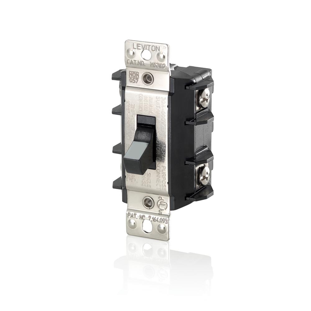 3 Phase AC Motor 30 Amp 600 Volt Starting Non Grounding Toggle Switch Black New