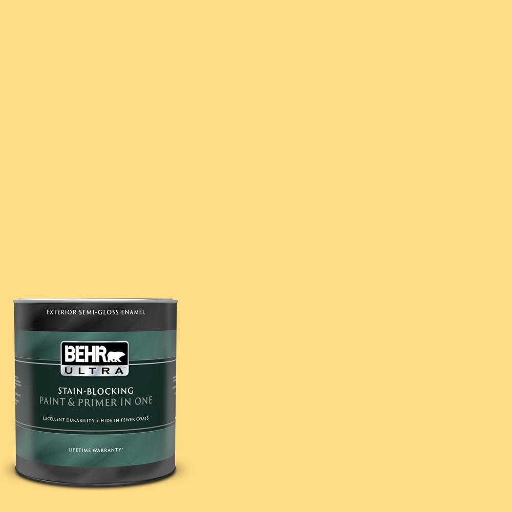 BEHR ULTRA 1 qt. 340B5 Yellow Brick Road SemiGloss