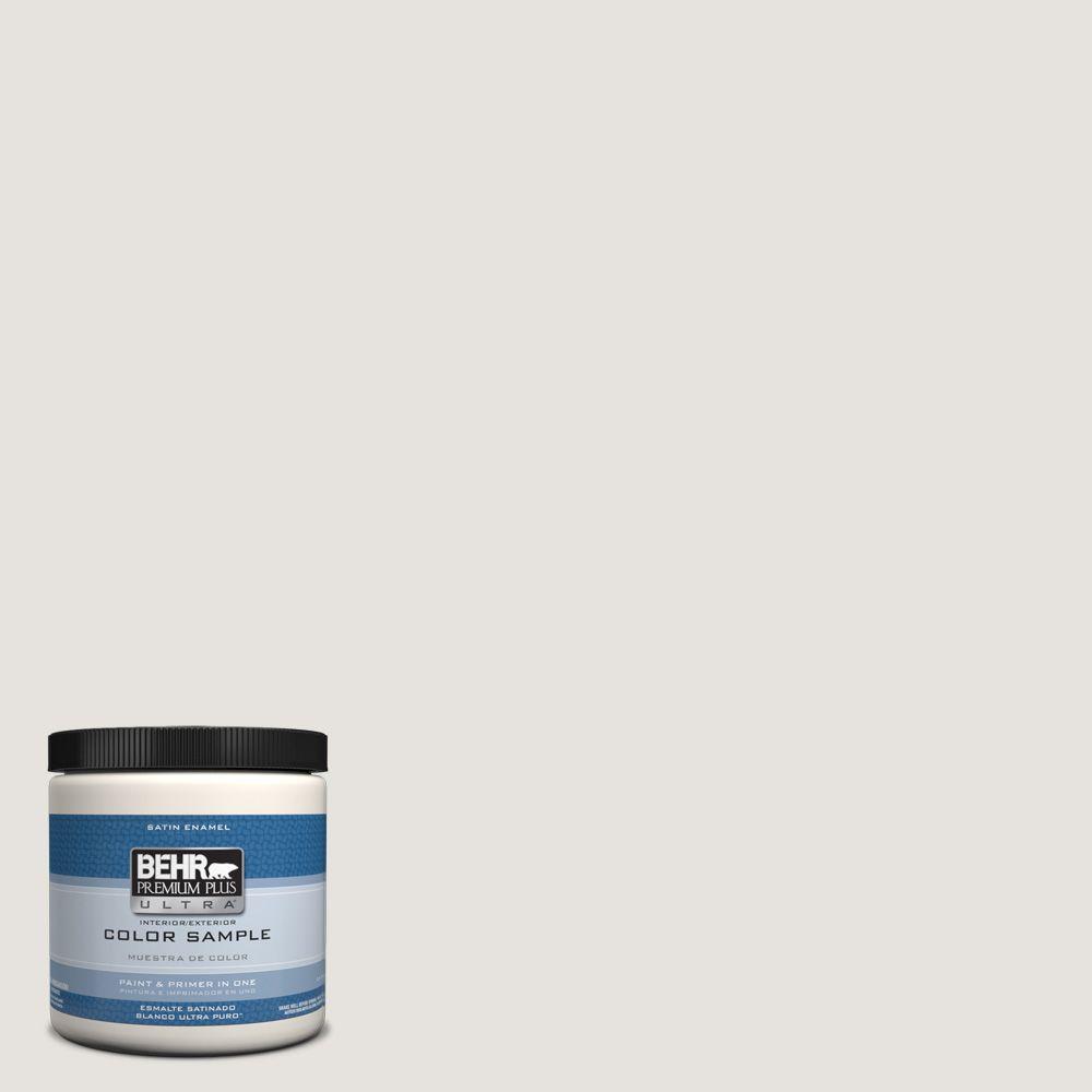 Behr Premium Plus Ultra 8 Oz Ppu18 08 Painters White Satin Enamel Ppu18 08 Painters White Satin Enamel Interior Exterior Paint And Primer In One Sample