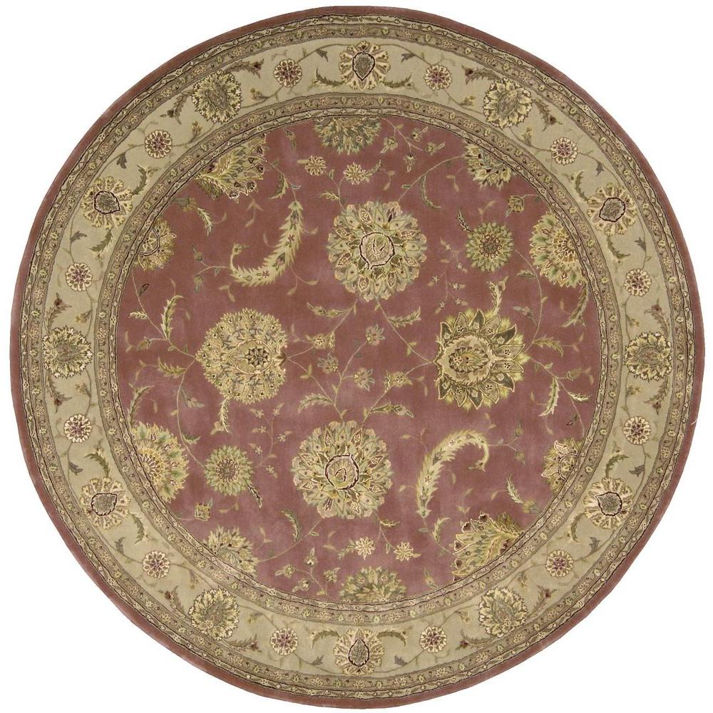 Nourison 2000 Rose 4 ft. x 4 ft. Round Area Rug040725 The Home Depot