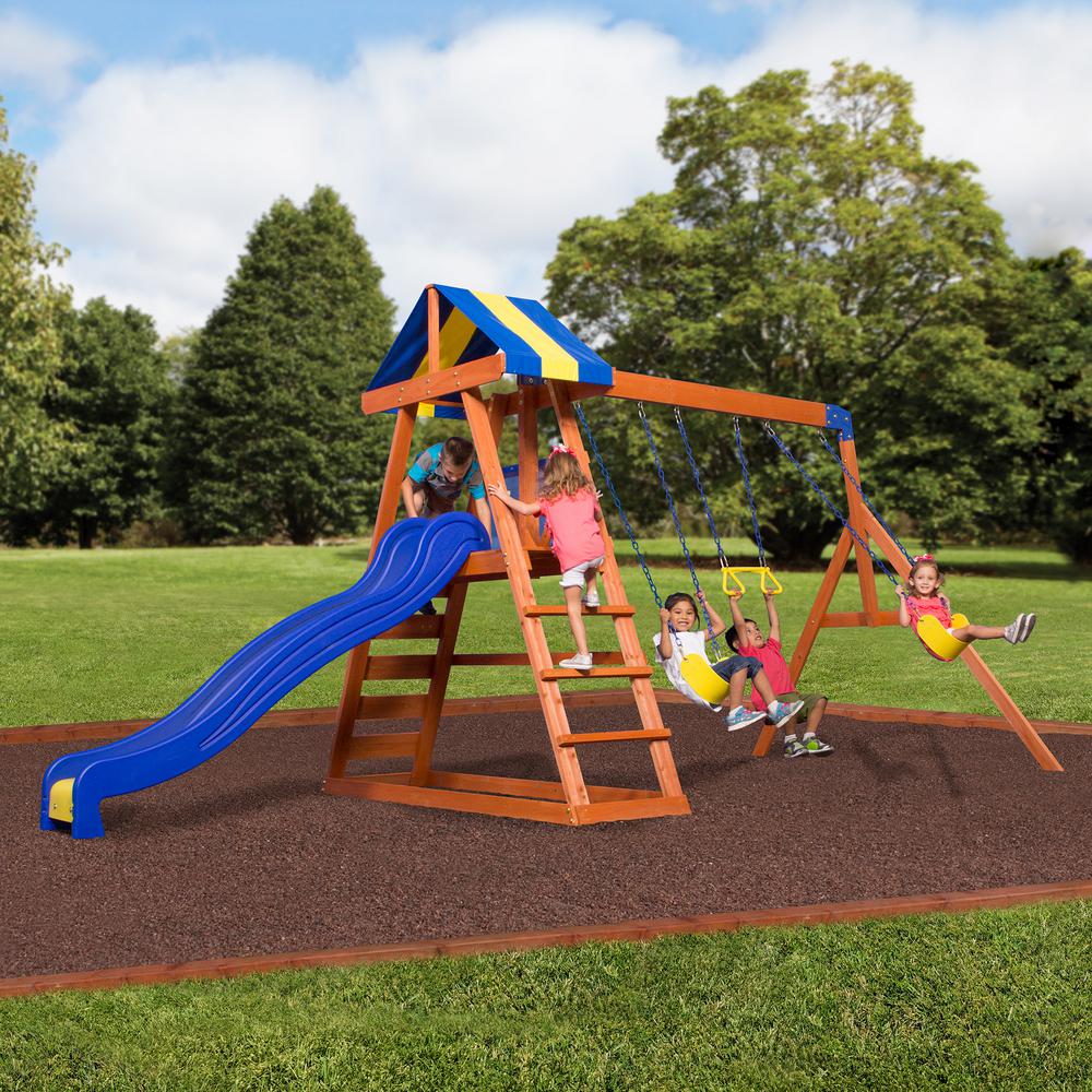 backyard discovery dayton all cedar wood playset swing set