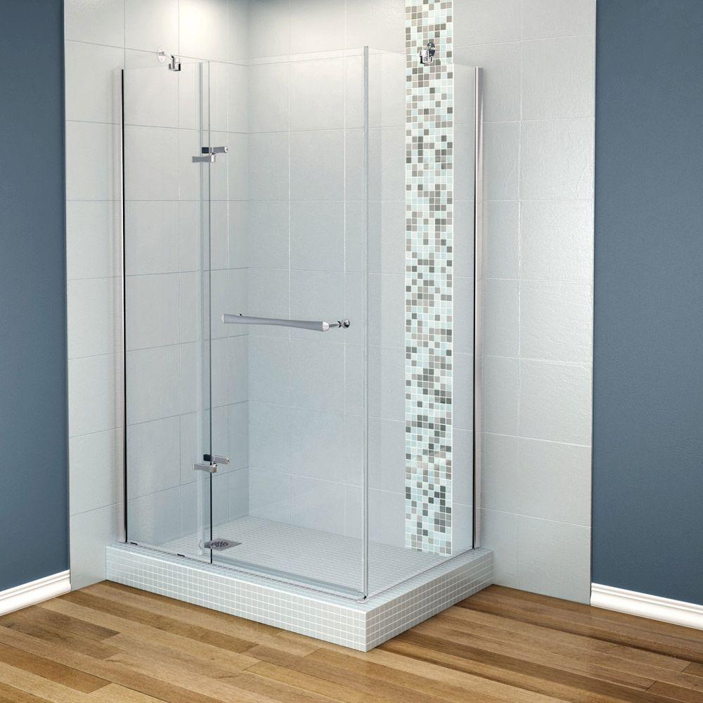 MAAX Reveal 48 In X 71 5 In Frameless Corner Pivot Shower Enclosure 