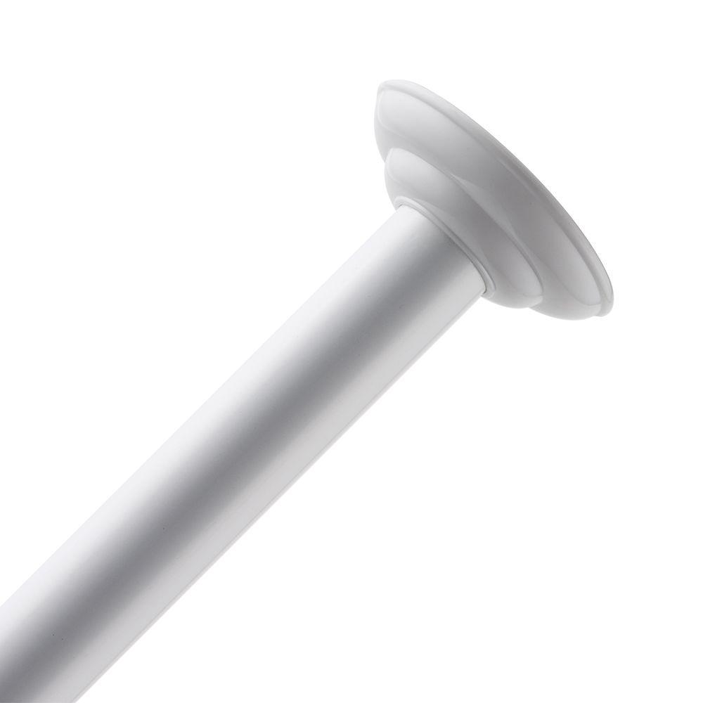 Glacier Bay 72 in. Carbon Steel Permanent Shower Rod in WhiteHD14014