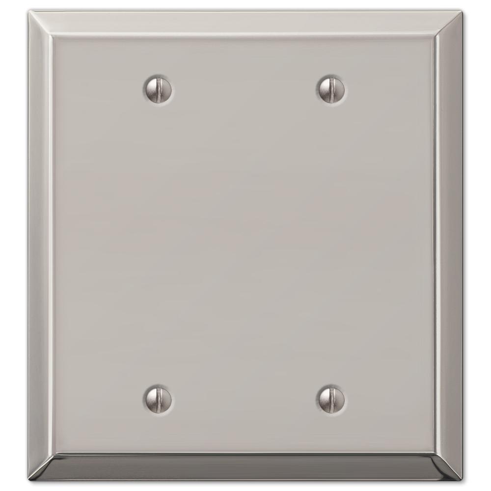 Amerelle Century 2Blank Wall Plate, Polished Nickel163BBPN The Home