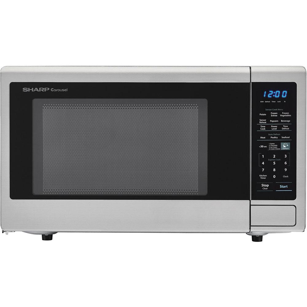 Sharp Carousel 1 8 Cu Ft Countertop Microwave In Stainless Steel