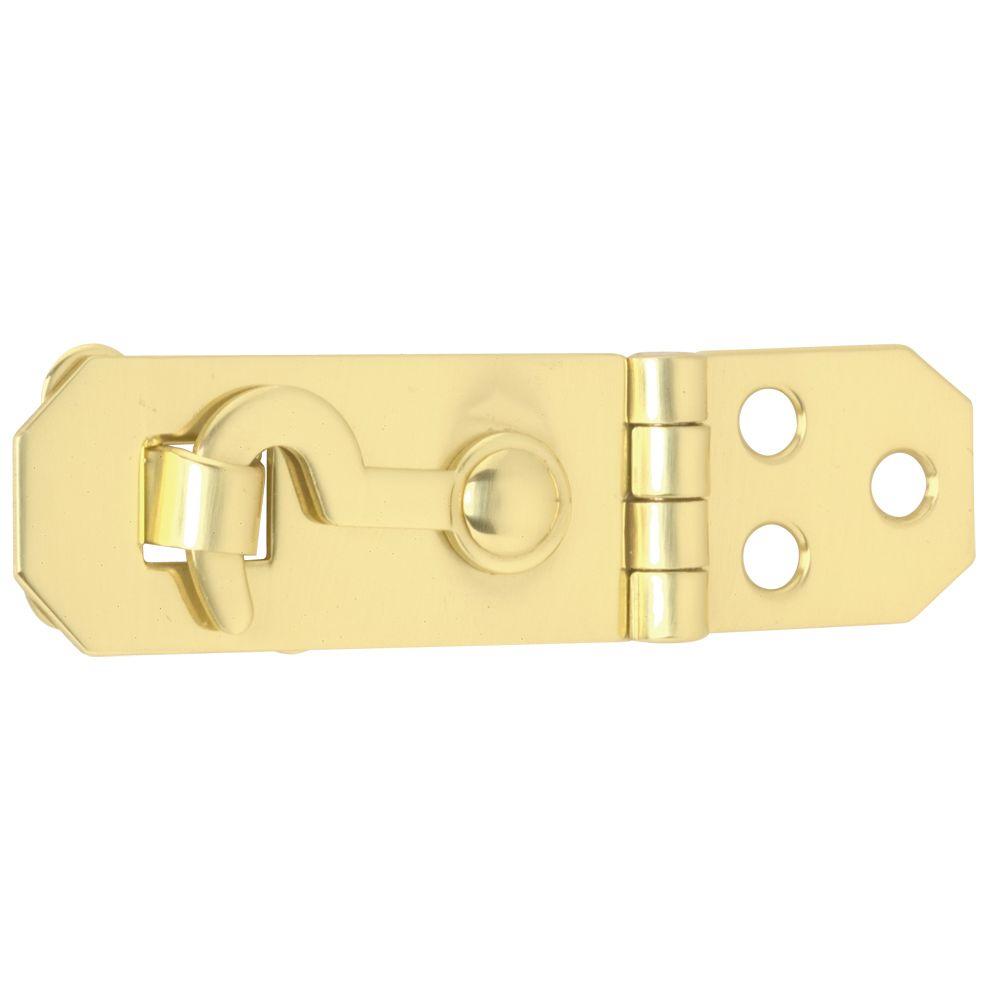 Schlage 3/4 in. x 23/4 in. Solid Brass Hasp with HookC9130B3 The