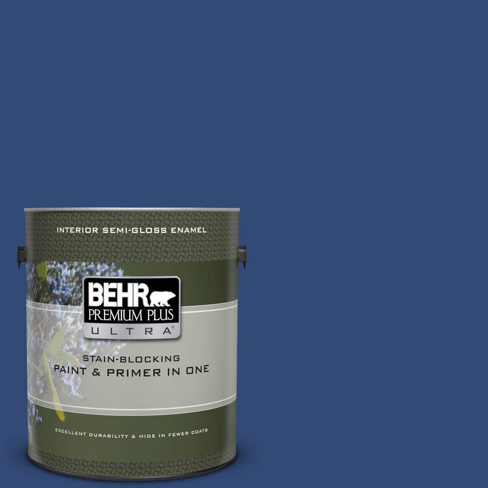 Behr Premium Plus Ultra 1 Gal S H 580 Navy Blue Semi Gloss Enamel Behr Premium Plus Ultra 1 Gal S H 580 Navy Blue Semi Gloss