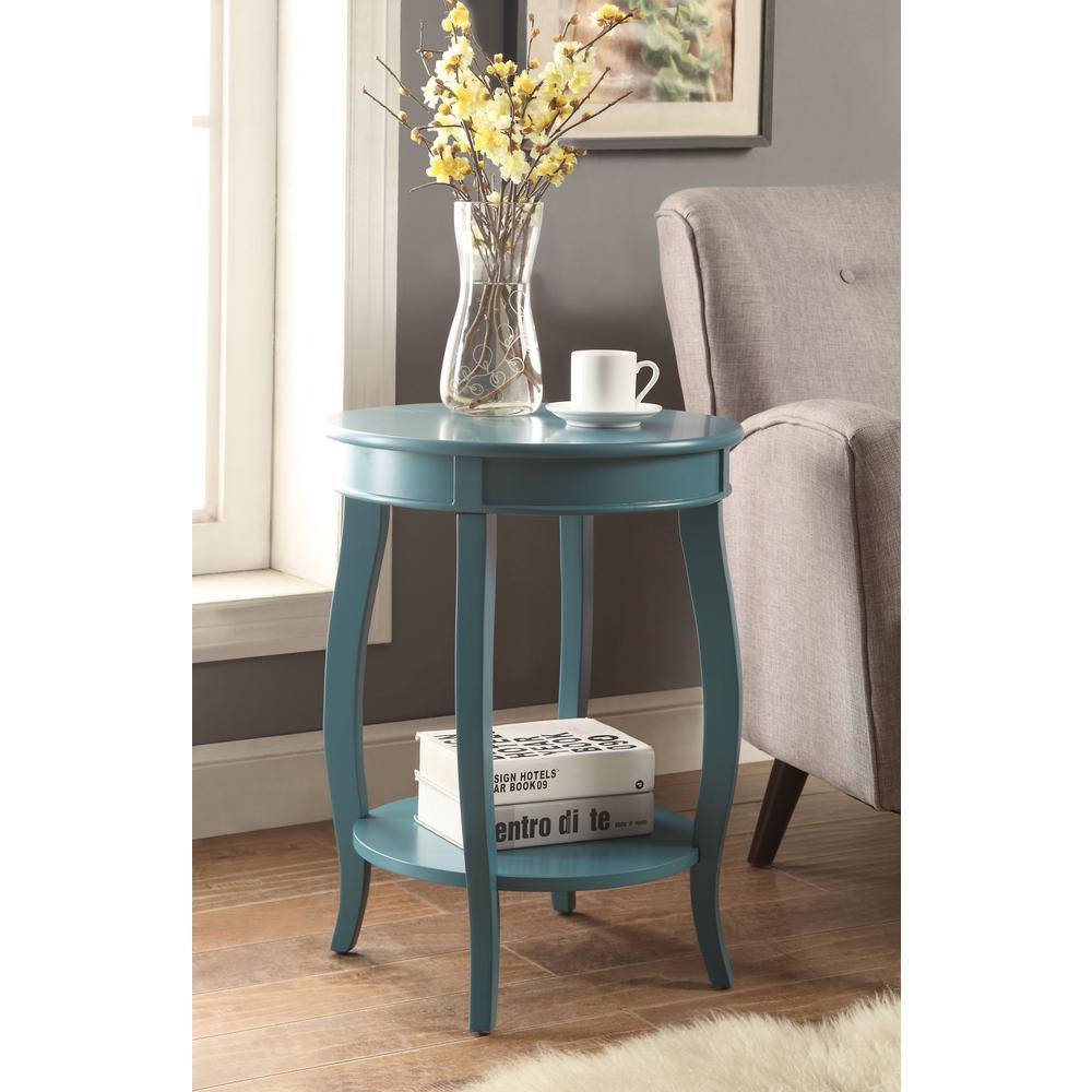 Acme Furniture Aberta Teal Storage Side Table82790 The Home Depot
