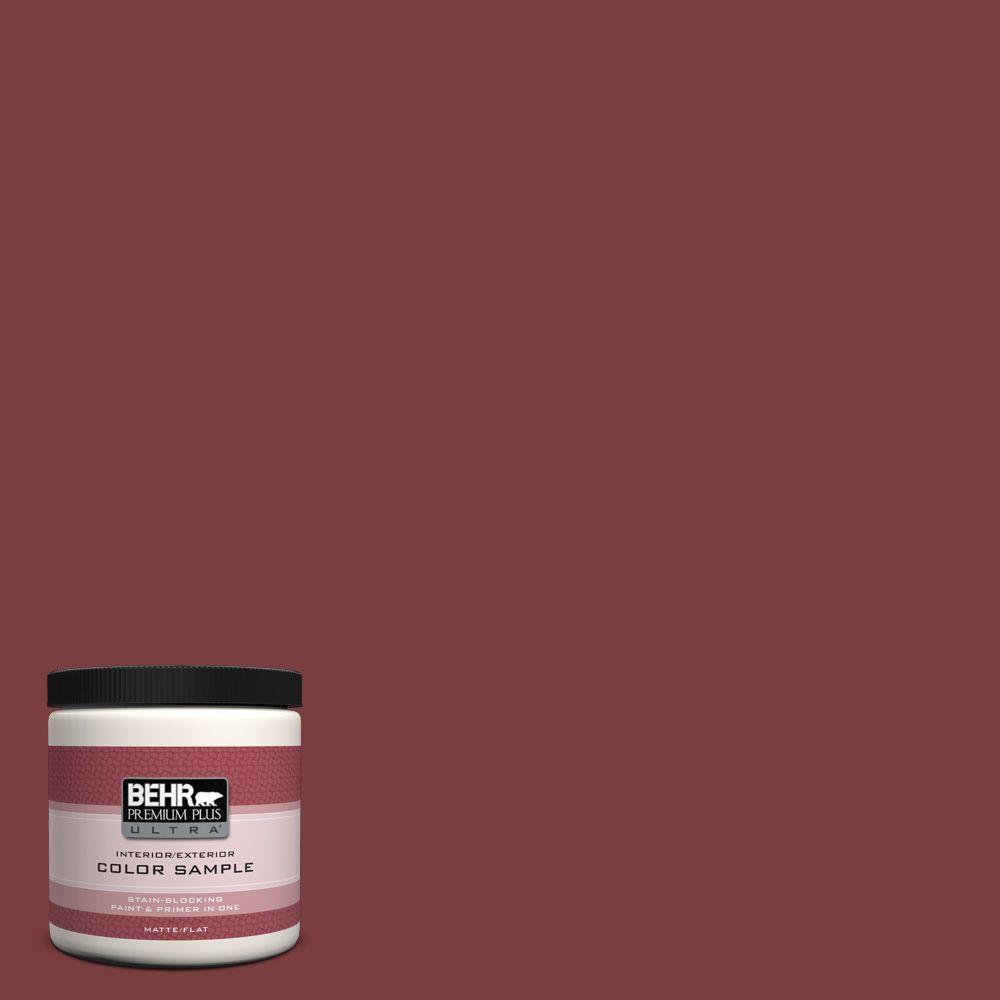 Behr Premium Plus Ultra 8 Oz S H 140 Cinnamon Cherry Matte S H 140 Cinnamon Cherry Matte Interior Exterior Paint And Primer In One Sample