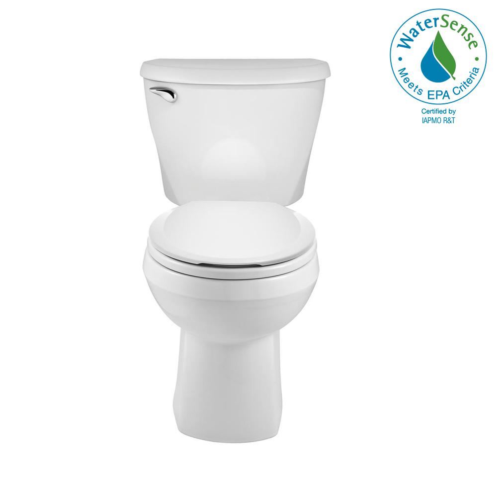 American Standard Reliant 2-piece 1.28 GPF Single Flush Round Toilet in ...