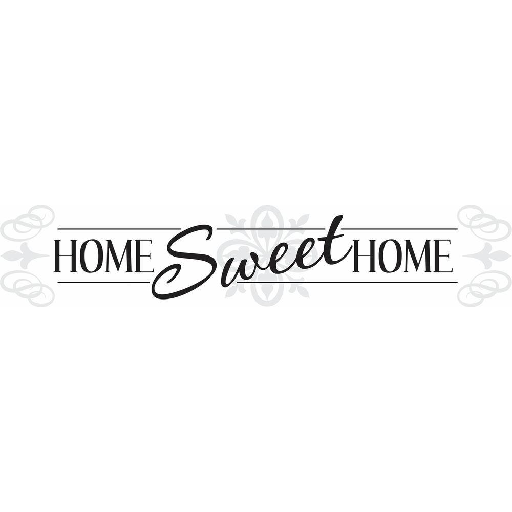 York Wallcoverings 5 In X 11 5 In Home Sweet Home 3 Piece Peel And Stick Wall Decal Rmk3281scs The Home Depot - roblox home sweet home decal