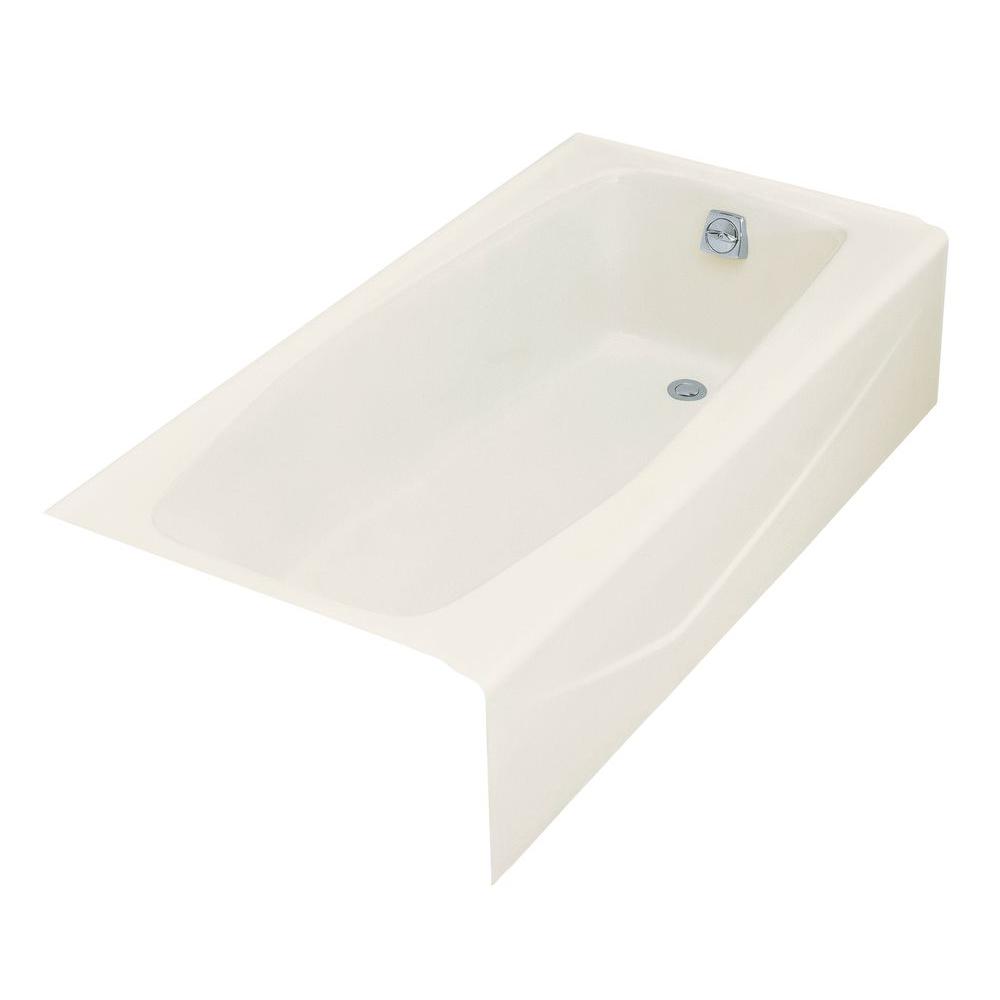 KOHLER Villager 5 ft. Right Drain Rectangular Alcove Cast ...