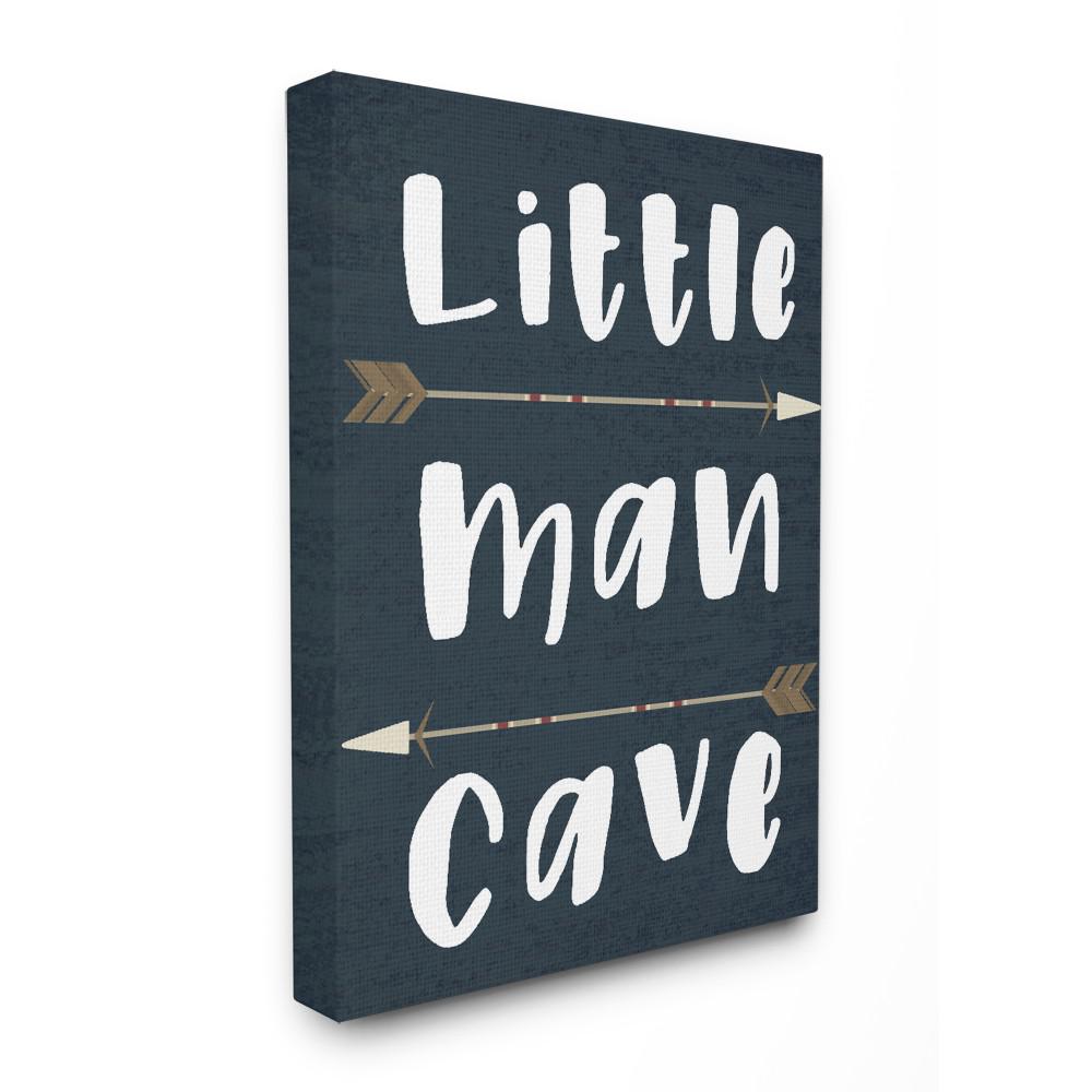 "stupell Industries 24 In. X 30 In. ""little Man Cave Arrows"" By Daphne Polselli Printed Canvas Wal