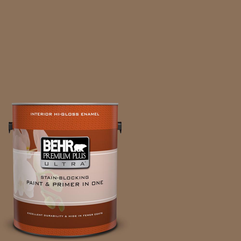 BEHR Premium Plus Ultra 1gal. BXC45 Classic Brown SemiGloss Enamel