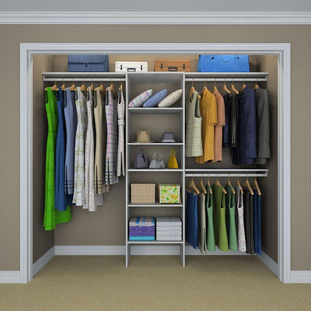 ClosetMaid Selectives 83 in. H x 120 in. W x 14.5 in. D Basic Closet ...