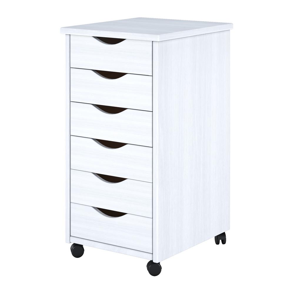 White 6 Drawer Roll Cart White 6 Drawer Roll Cart