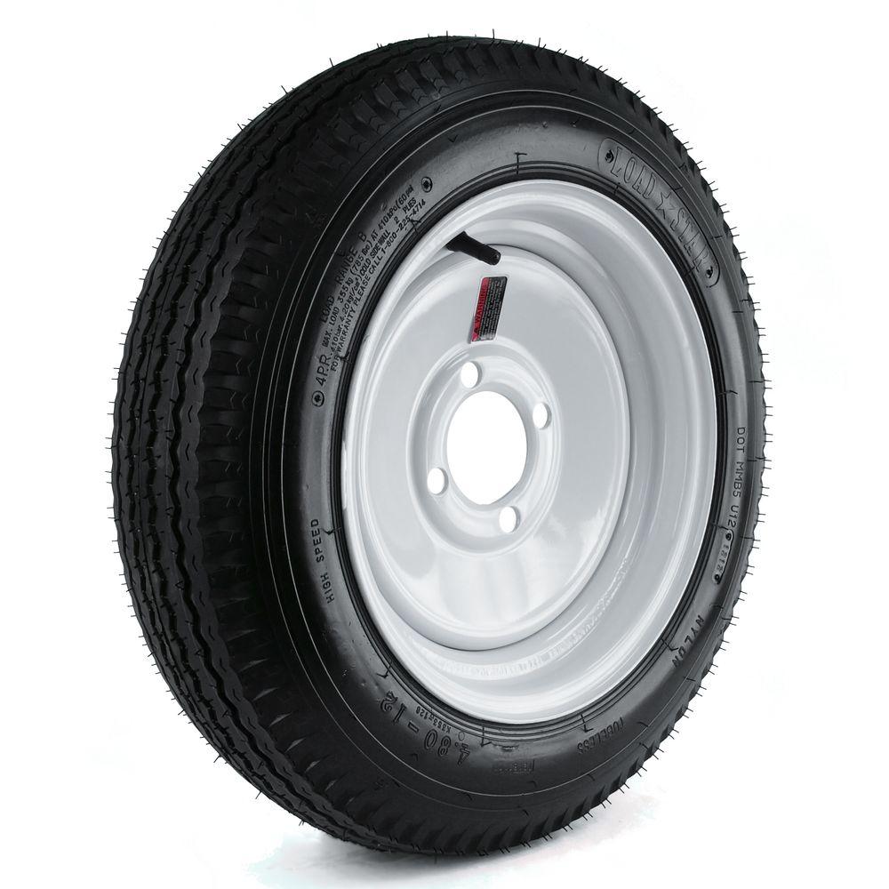 Martin Wheel 480-12 Load Range B 4-Hole Trailer Tire and Wheel Assembly ...