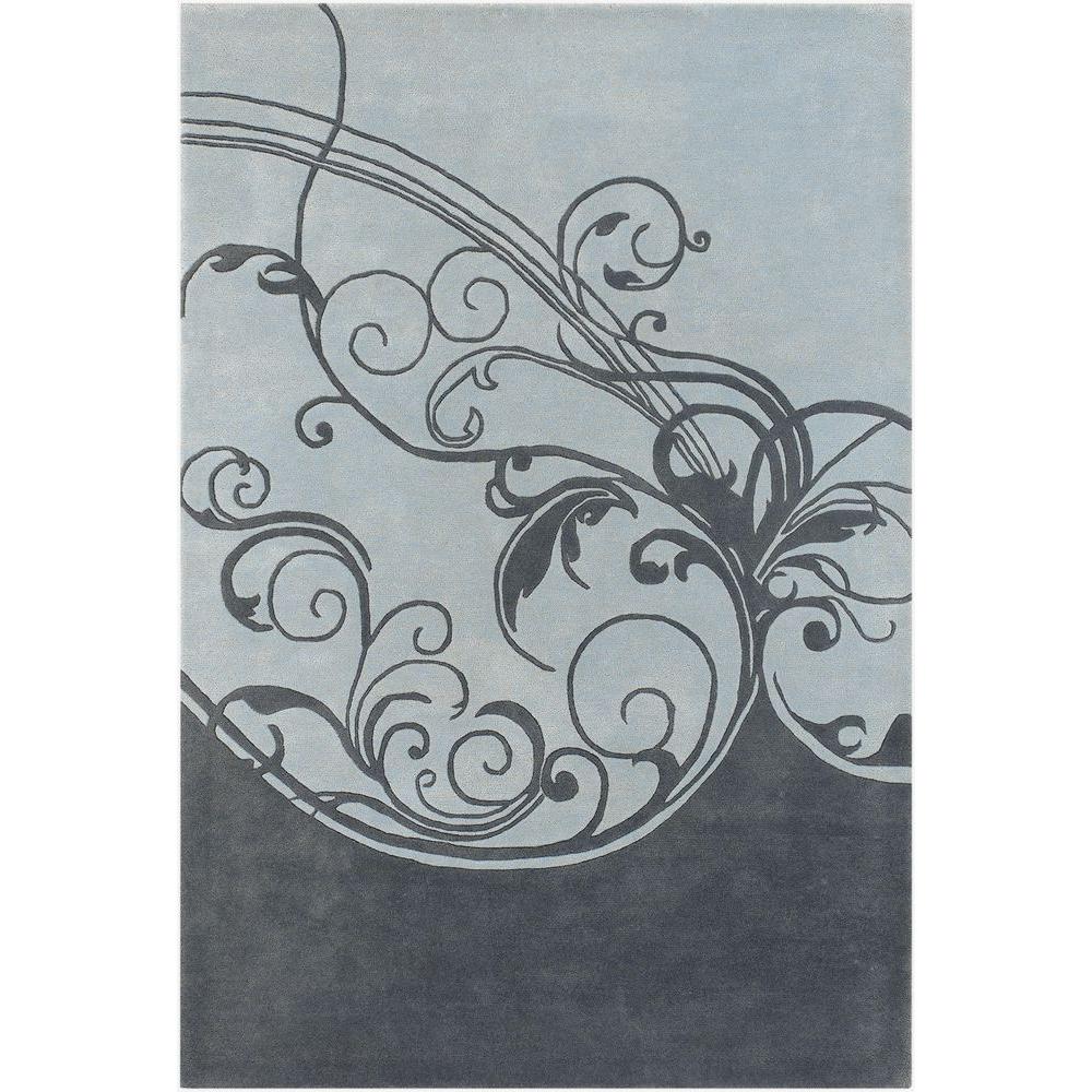 Chandra Flemish Purple/Grey/Charcoal 5 ft. x 7 ft. 6 in. Indoor Area