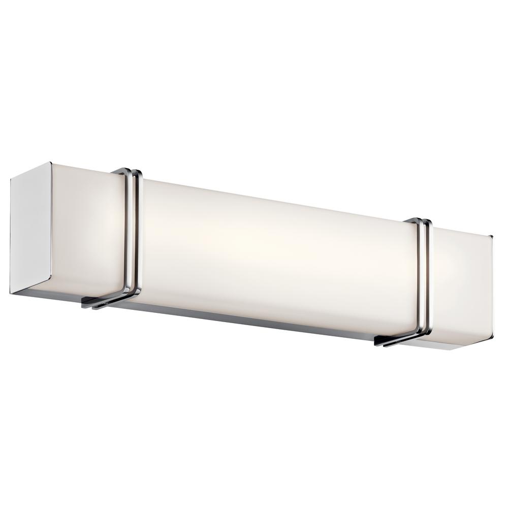 KICHLER Impello 17.5 in. Chrome Integrated LED Linear Vanity Light Bar45801CHLED The Home Depot