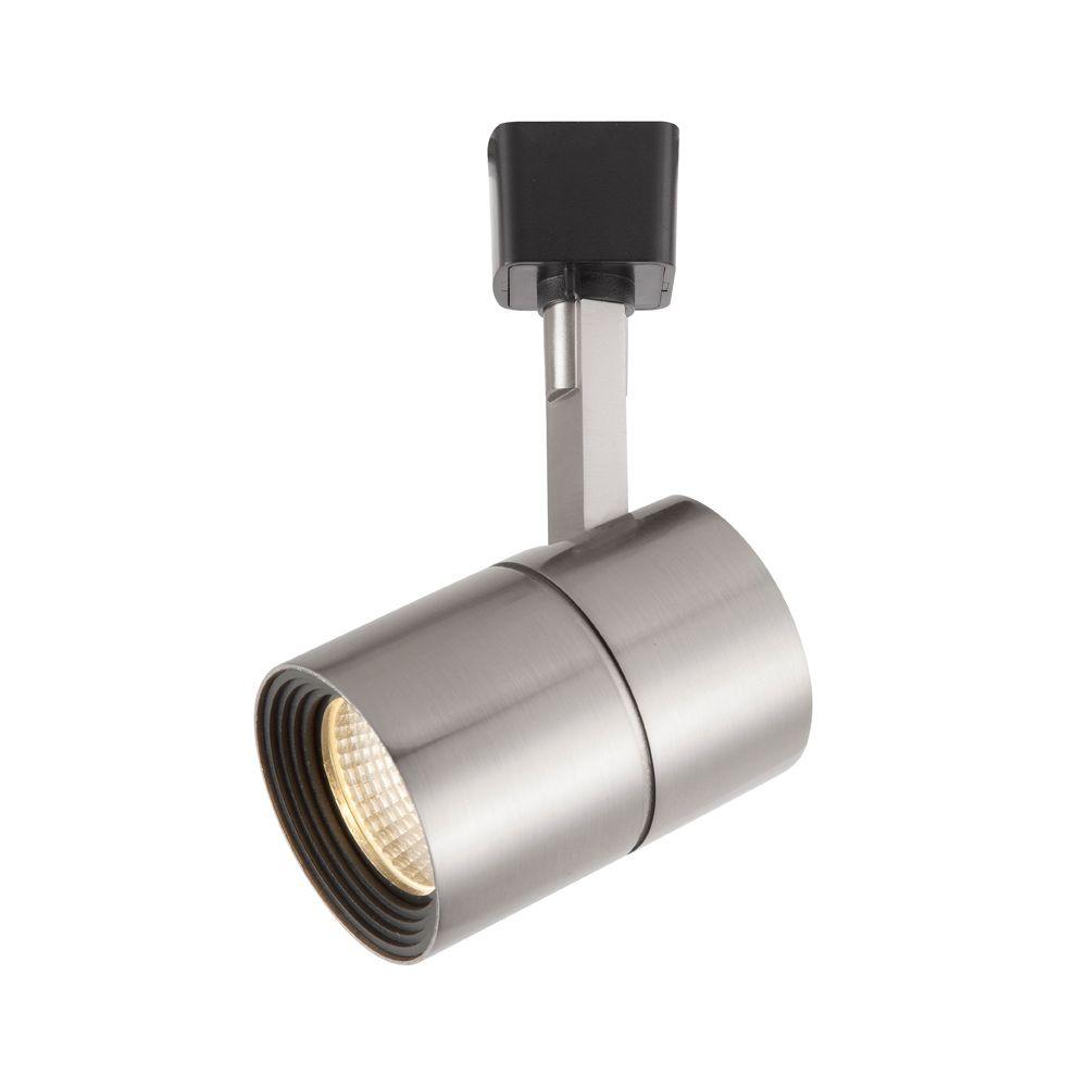 Track Heads Pendants Lighting The Home Depot Brushed Nickel Dimmable Led Cylinder Track Lighting Fixture