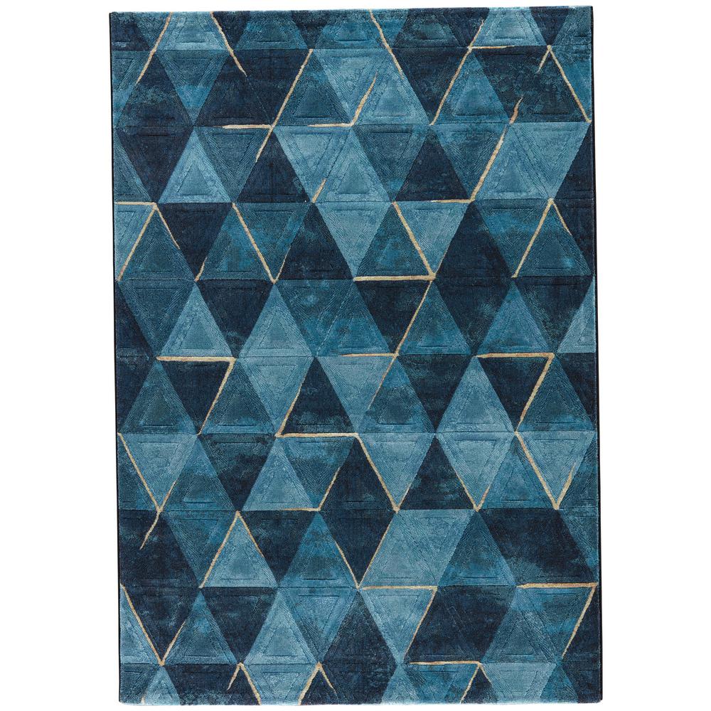 Well Woven Mystic Alvin Blue 5 ft. x 7 ft. Modern Geometric Area RugMC
