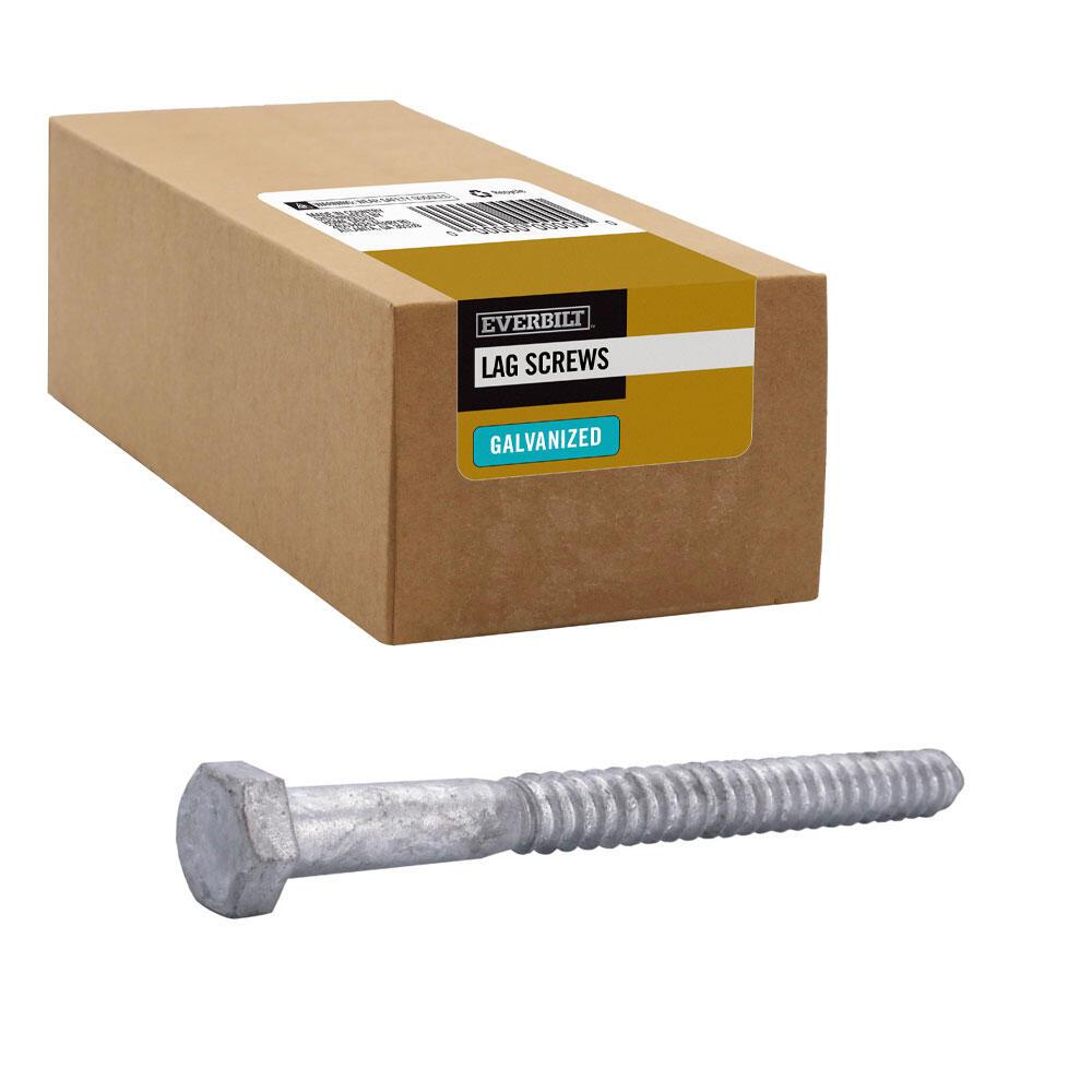 Photo 1 of 1/2 in. x 6 in. Hex Galvanized Lag Screw (25-Pack)