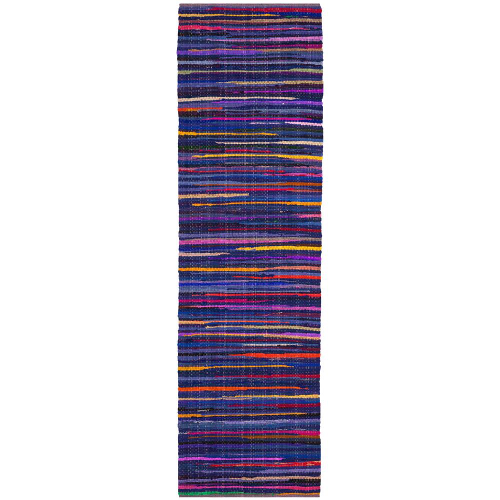 Safavieh Rag Rug Blue/Multi 2 ft. 3 in. x 6 ft. Runner RugRAR240B26 The Home Depot