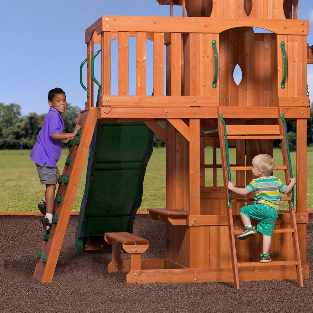 backyard discovery monterey all cedar wood playset swing set