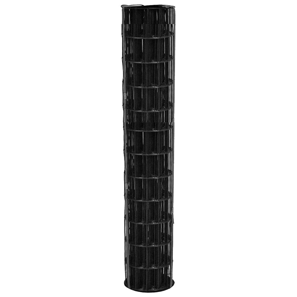 Allfenz 3 Ft X 50 Ft 16 Gauge Black Pvc Coated Welded Wire Yg360503216bl The Home Depot