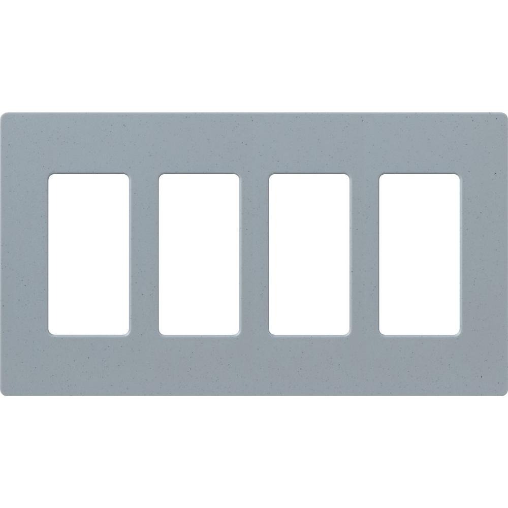 Lutron Claro 4 Gang Decorator Wallplate Bluestone Sc Bg The Lutron Claro 4 Gang Decorator Wallplate Bluestone