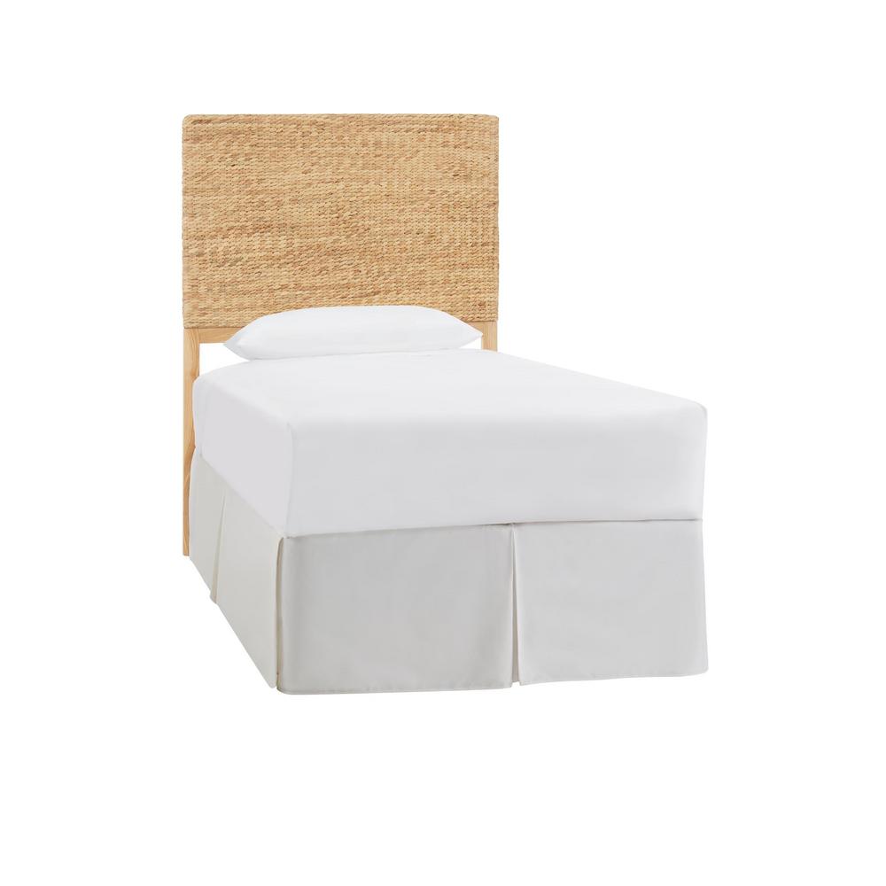 StyleWell Caspian Natural Wood and Seagrass Twin Headboard (41.34 in W