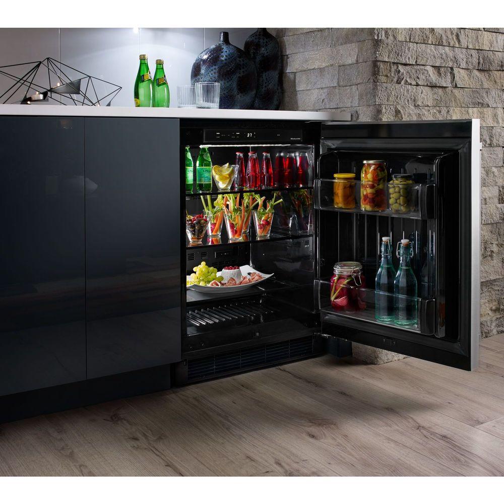 Kitchenaid 4 9 Cu Ft Undercounter Refrigerator In Stainless