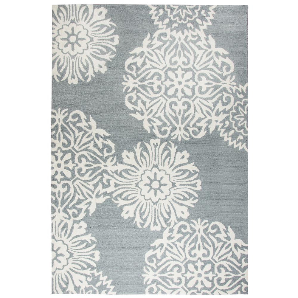 Rizzy Home Azzura Hill Gray Medallion 4 Ft X 6 Indoor Outdoor Rizzy Home Azzura Hill Gray Medallion 4 Ft X 6 Indoor Outdoor